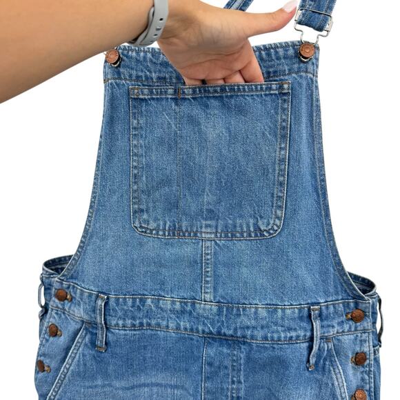 Madewell Adirondack Short Overalls in Dawkins Wash Denim 100% Cotton - Picture 6 of 14